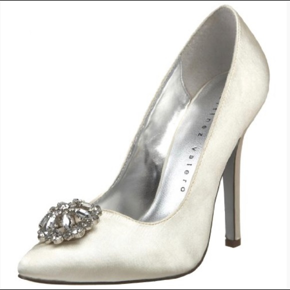 ivory satin heels